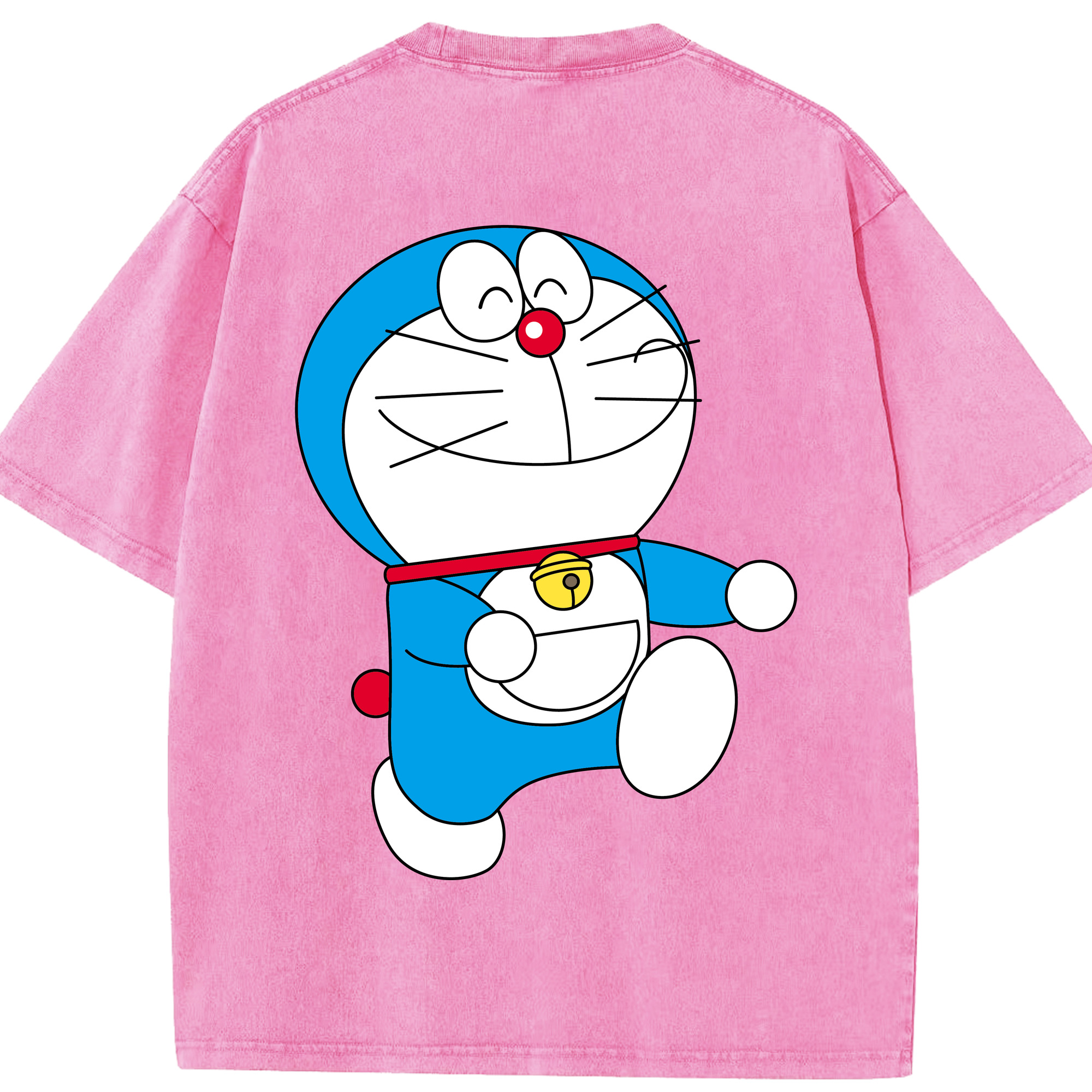 （画像用） ドラえもん Doraemon 綿100% ヴィンテージ風 半袖Tシャツ（背面プリント）